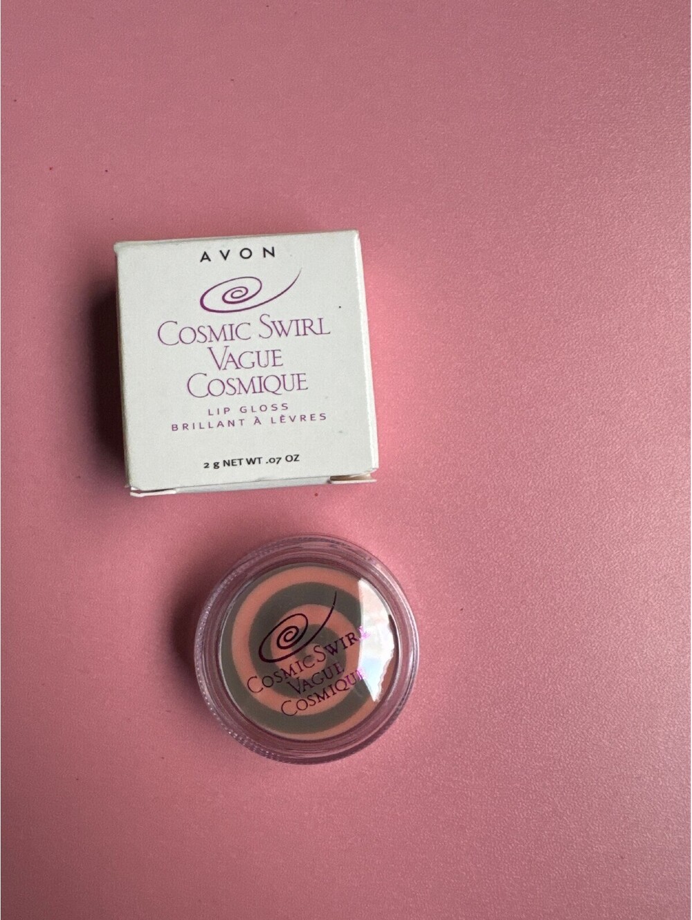 Avon Cosmic Swirl Lip Gloss Black Berry Vintage 2000 NOS